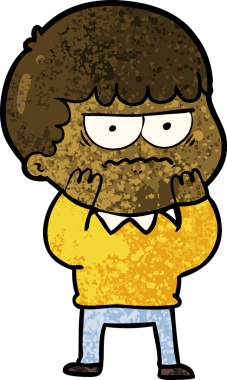 Bir insan tarafından çizilmiş el çizimi karikatür