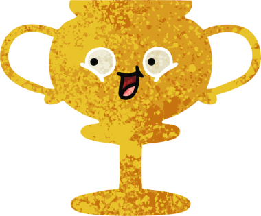 Bir insan tarafından çizilmiş bir kupanın retro illüstrasyon tarzı karikatürü