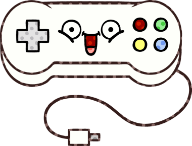 bir insan tarafından çizilmiş bir oyun denetleyicisinin çizgi roman tarzı