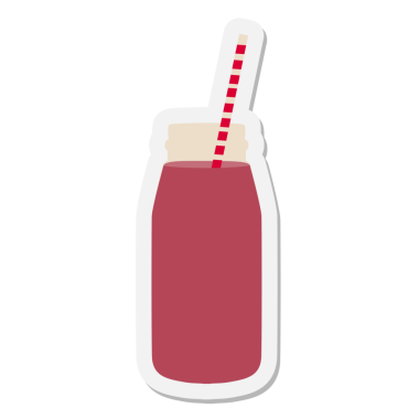 Bir insan tarafından çizilmiş smoothie etiketi