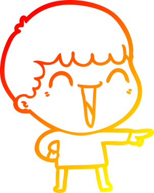 Bir insan tarafından çizilmiş mutlu bir adamın çizgi çizimi.