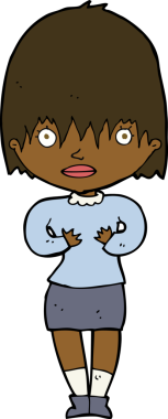 Çizgi filmdeki kadın 