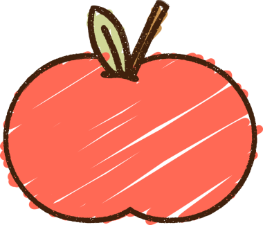 Bir insan tarafından çizilen Elma Tebeşiri