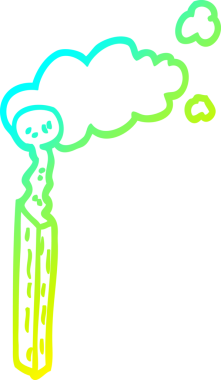 Bir insan tarafından çizilen bir karikatürün soğuk gradyan çizimi