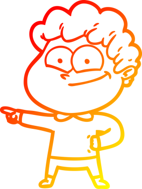 Bir insan tarafından çizilmiş mutlu bir adamın çizgi çizimi.