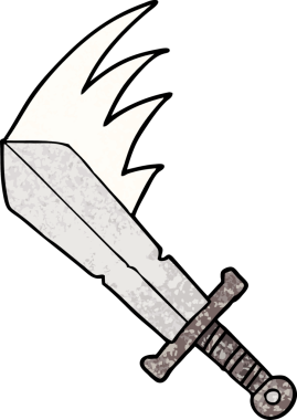 Bir insan tarafından çekilen sallanan kılıç.