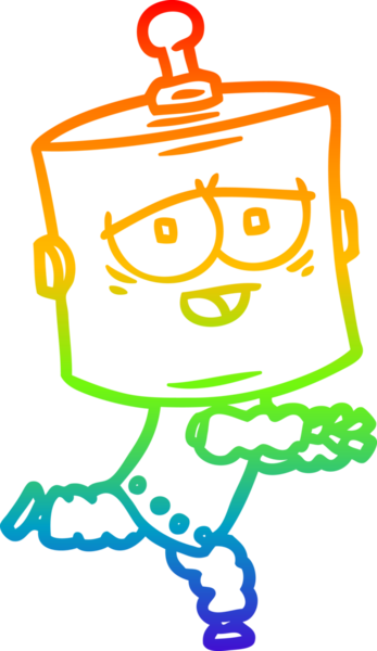 gökkuşağı gradyan çizgisi bir insan tarafından çizilmiş robot çizgi