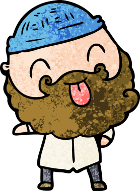 Bir insan tarafından çizilmiş sakallı bir adam.