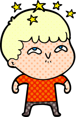 çizgi film bir insan tarafından çizilmiş hayret verici çocuk.