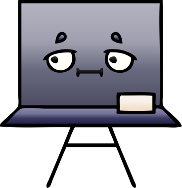 Bir insan tarafından çizilmiş bir karatahtanın gölgelenmiş gradyanı