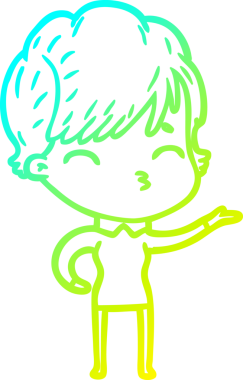 Bir insan tarafından çizilmiş bir karikatür kadın çizimi