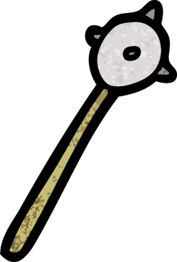 bir insan tarafından çizilmiş ortaçağ biber gazı çizgi filmi