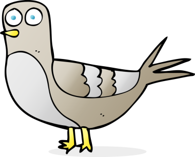 Bir insan tarafından çizilmiş serbest çizim güvercin.