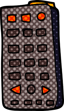 bir insan tarafından çizilmiş karalama uzaktan kumandası