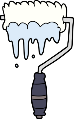 Bir insan tarafından çizilmiş çizgi film boyacısı.