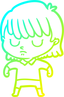 Bir insan tarafından çizilmiş bir karikatür kadın çizimi.