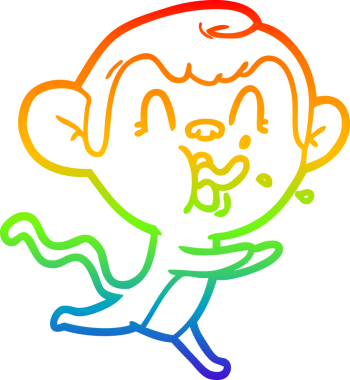 gökkuşağı gradyan çizgisi insan tarafından çizilmiş çılgın bir çizgi maymun çizimi