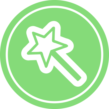 sihirli dairesel simge bir insan tarafından çizilmiş