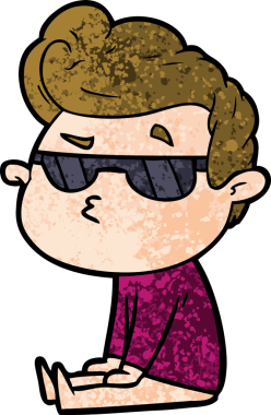 Bir insan tarafından çizilmiş havalı bir çizgi film.