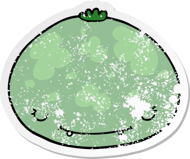 Bir insan tarafından çizilmiş karikatür kabağının sıkıntılı çıkartması.