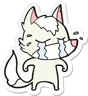 Bir insan tarafından çizilmiş bir karikatür çıkartması.