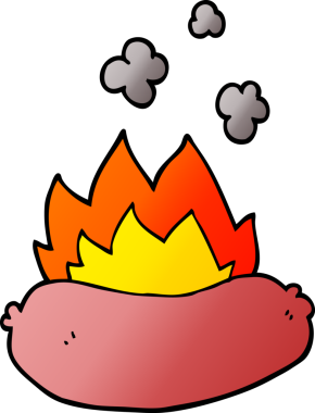 Bir insan tarafından çizilmiş karalama sosisleri.