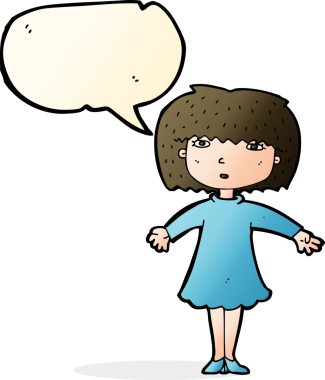 Bir insan tarafından çizilmiş konuşma balonlu bir karikatür.