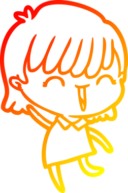 Bir insan tarafından çizilmiş bir karikatür kadın çizimi