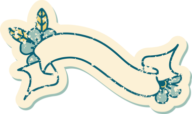 Bir pankartın ve bir insanın çizdiği çiçeklerin sembolik dövmeli resmi