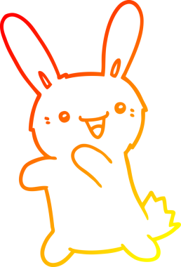 Bir insan tarafından çizilmiş çizgi film tavşanı çizimi