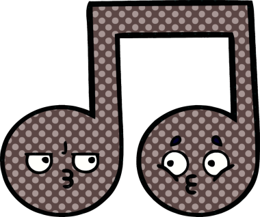 Bir insan tarafından çizilmiş bir notanın çizgi roman tarzı karikatürü