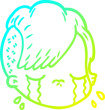 Bir insan tarafından çizilmiş bir karikatür kadın yüzü.