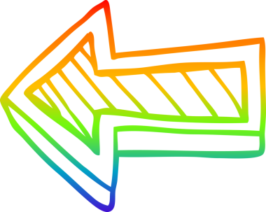 gökkuşağı gradyan çizgi çizimi bir insan tarafından çizilmiş bir çizgi film yönetmeni oku