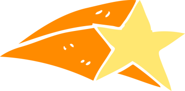 Bir insan tarafından çizilmiş çizgi film yıldızı.