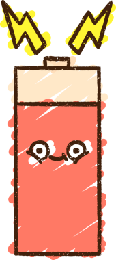 Bir insan tarafından çizilmiş pil tebeşiri.