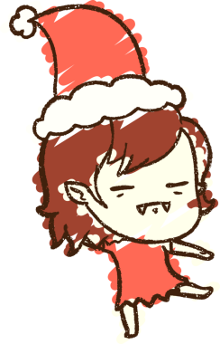 Bir insan tarafından çizilmiş Noel Vampiri Tebeşiri