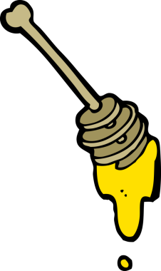 bir insan tarafından çizilmiş ballı çizgi film