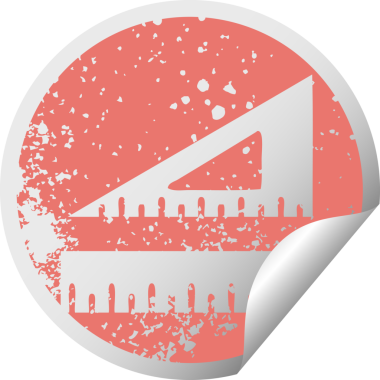 Bir insan tarafından çizilmiş bir matematik sembolünün çizilmiş dairesel soyma etiketi.