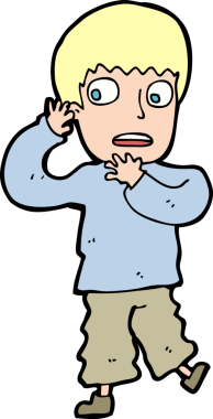 Bir insan tarafından çizilmiş korkmuş bir çocuk.