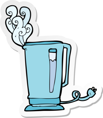 Bir insan tarafından çizilmiş karikatür kazanı çıkartması.