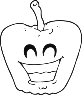 Bir insan tarafından çizilmiş sırıtan siyah beyaz bir çizgi film.