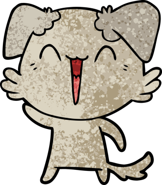 Bir insan tarafından çizilmiş küçük köpek çizgi filmi.