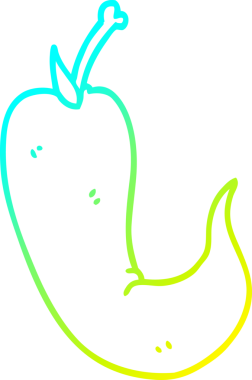 Bir insan tarafından çizilmiş kırmızı sıcak kırmızı kırmızı biber çizgi çizimi