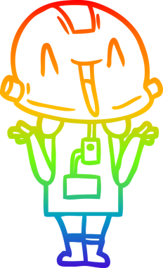 gökkuşağı gradyan çizgisi bir insan tarafından çizilmiş robot çizgi