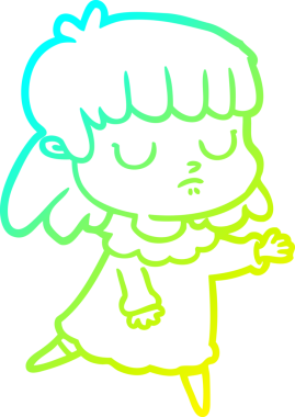 Bir insan tarafından çizilmiş ilgisiz bir karikatür çizimi.