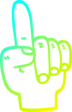 Bir insan tarafından çizilmiş bir çizgi filmin soğuk gradyan çizimi