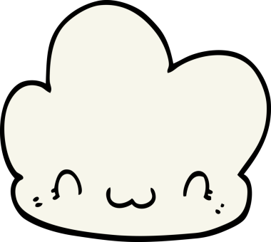 bir insan tarafından çizilmiş karikatür bulutu