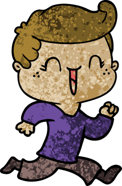 Bir insan tarafından çizilmiş gülen çocuk.