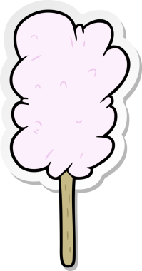 Bir insan tarafından çizilmiş diş ipiyle çizilmiş karikatür yapıştırması.