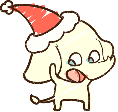 Bir insan tarafından çizilmiş Noel Fili Tebeşiri